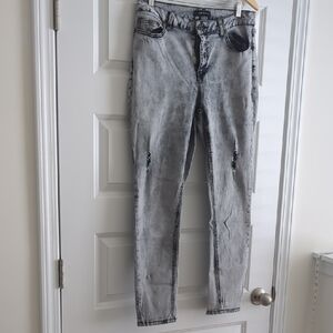 Ashley Stewart Light Gray Skinny Jeans W16 R11 Inseam 28L40